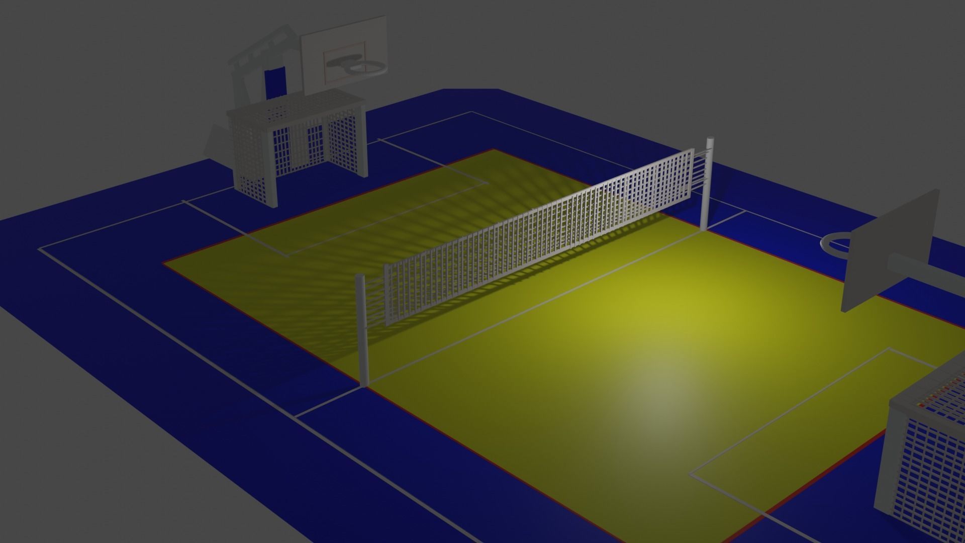 Sport Low-poly 3D model_2