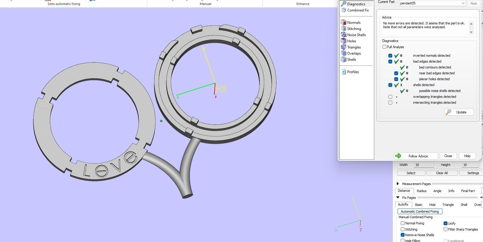 Pendant Love 3D print model Version4 3D print model_7