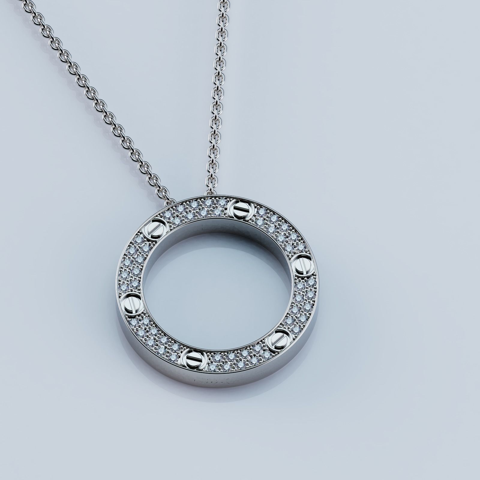 Pendant Love 3D print model Version4 3D print model_1