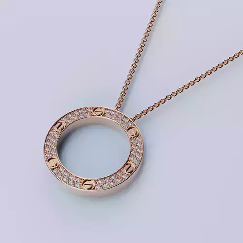 Pendant Love 3D print model Version4