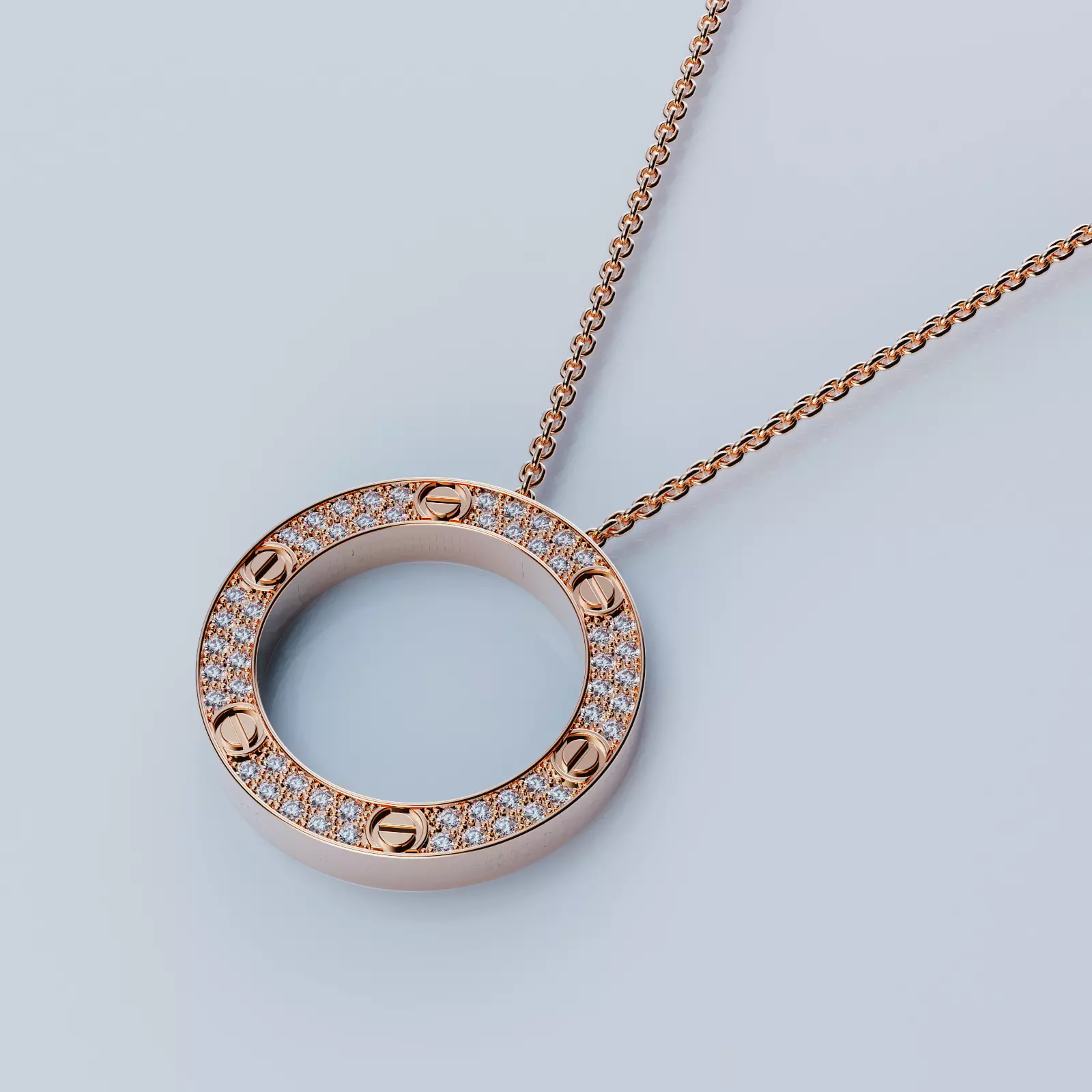 Pendant Love 3D print model Version4 3D print model_0