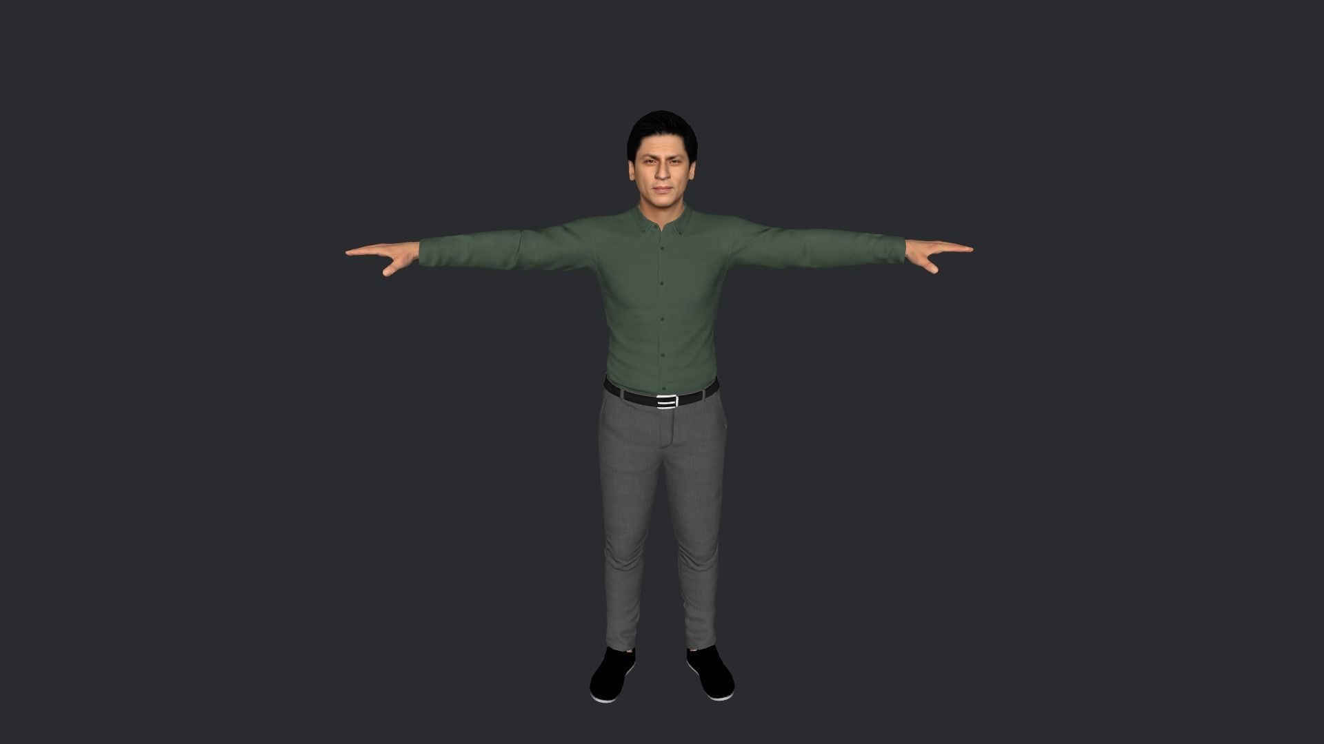 Shahrukh-Khan Hyper Realistic Full Body Rigged Character 3D model_2