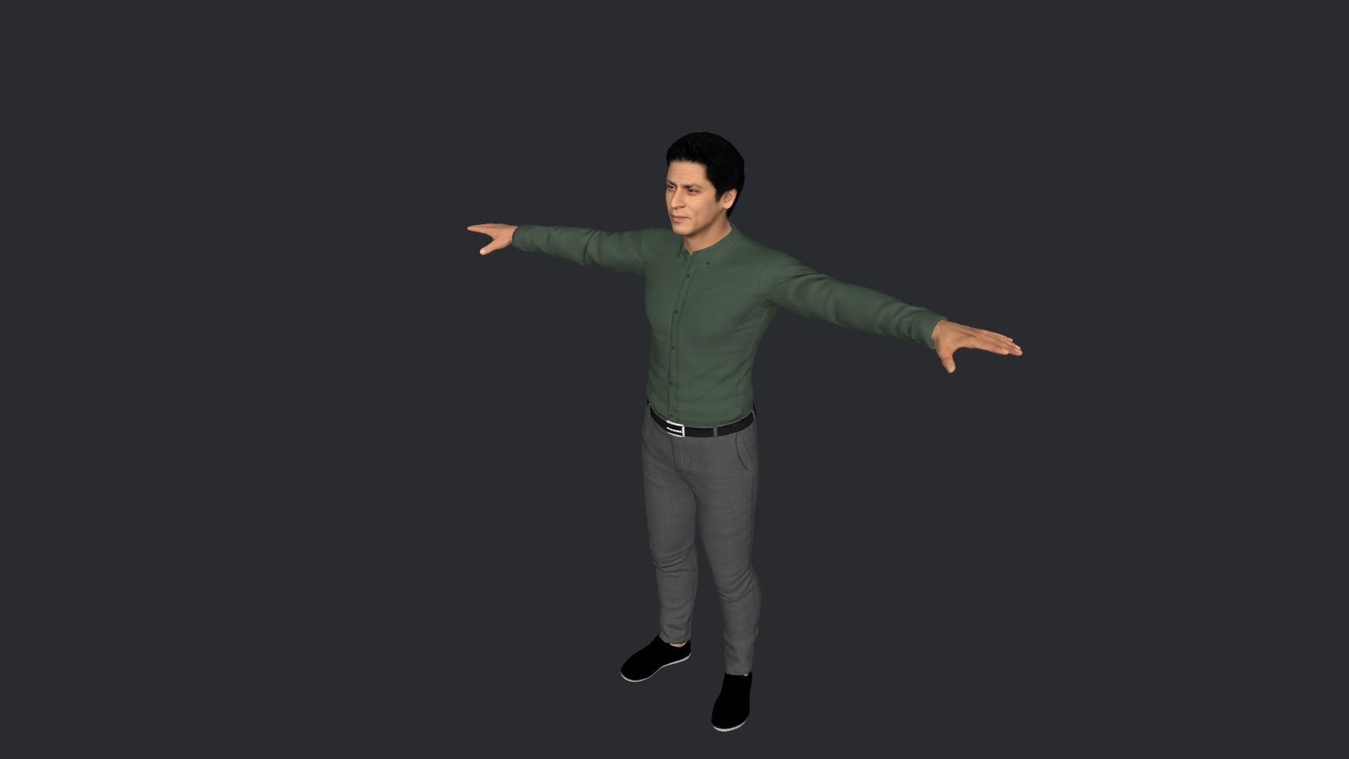Shahrukh-Khan Hyper Realistic Full Body Rigged Character 3D model_3