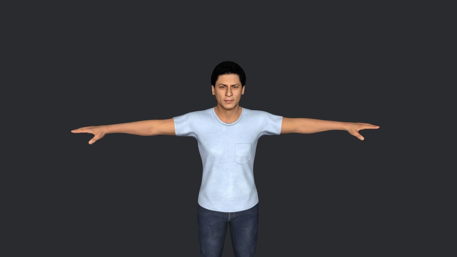 Shahrukh-Khan Hyper Realistic Full Body Rigged Character 3D model_6