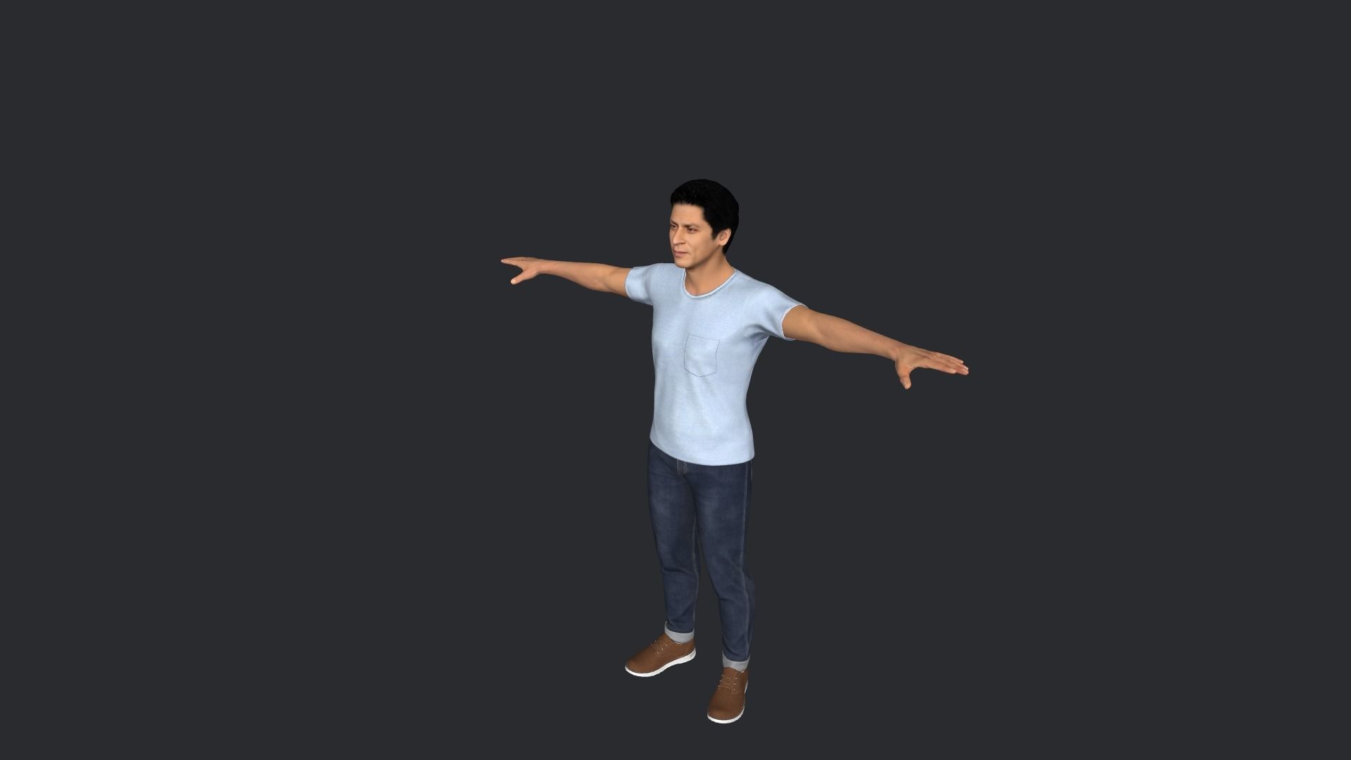 Shahrukh-Khan Hyper Realistic Full Body Rigged Character 3D model_8