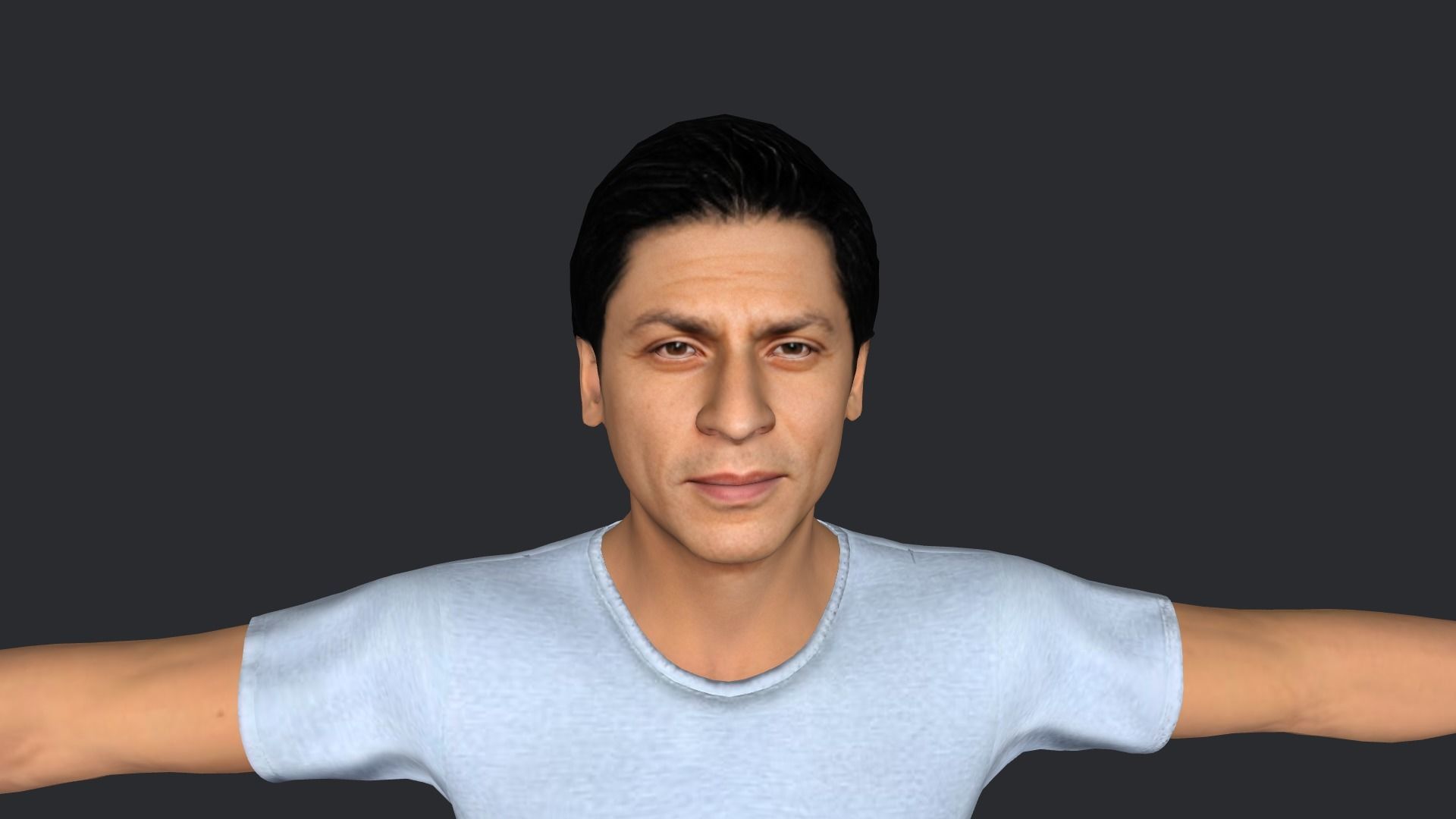 Shahrukh-Khan Hyper Realistic Full Body Rigged Character 3D model_5