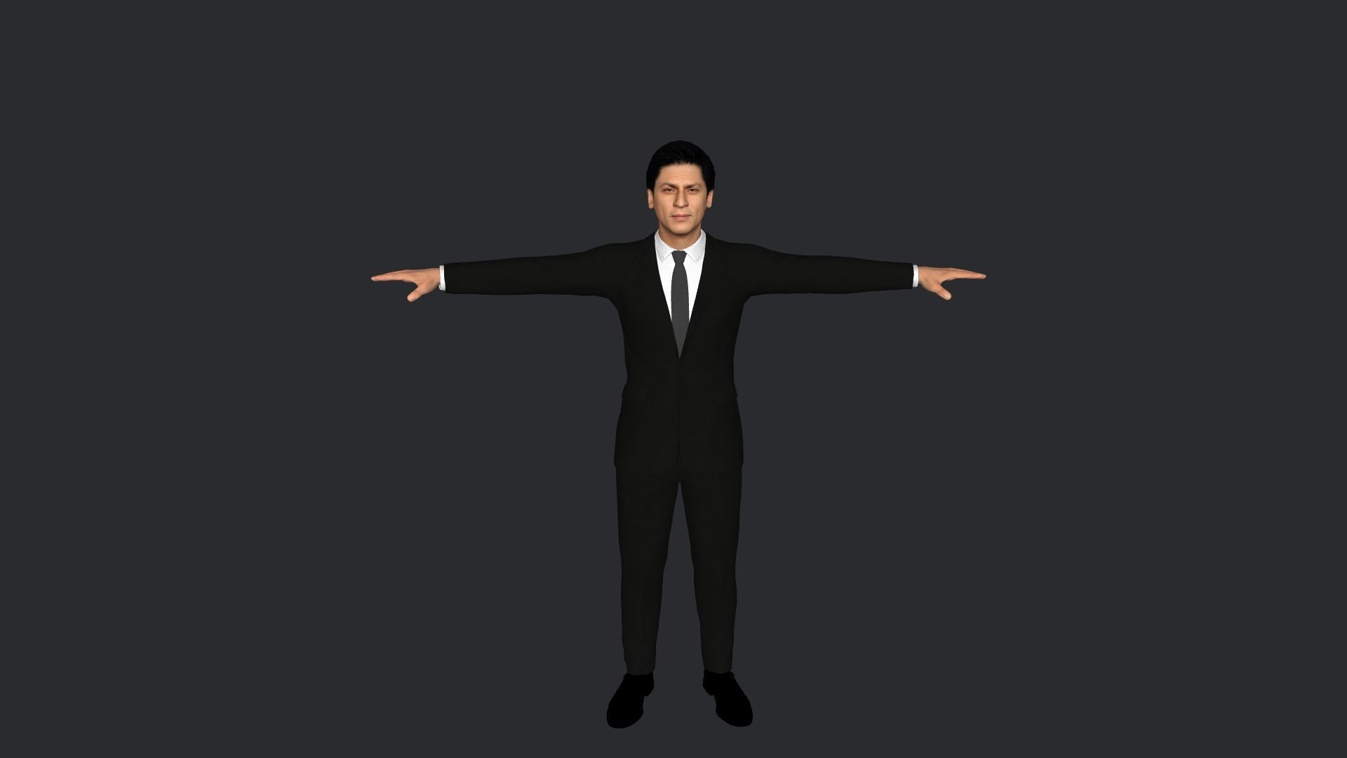Shahrukh-Khan Hyper Realistic Full Body Rigged Character 3D model_12