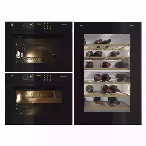 V-ZUG Oven and Steam Oven and Wine Cooler 3D model