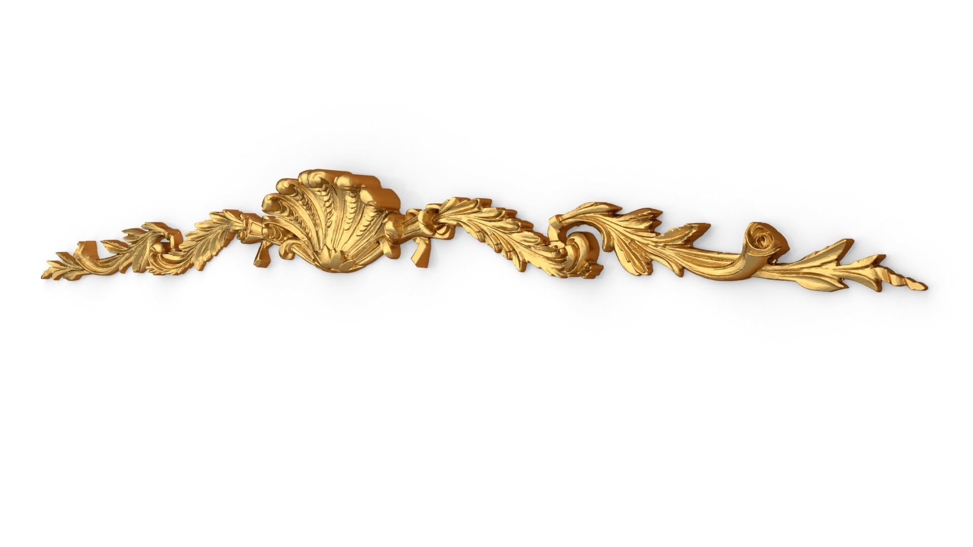 Classic carved decor ornament 388  3D model_2