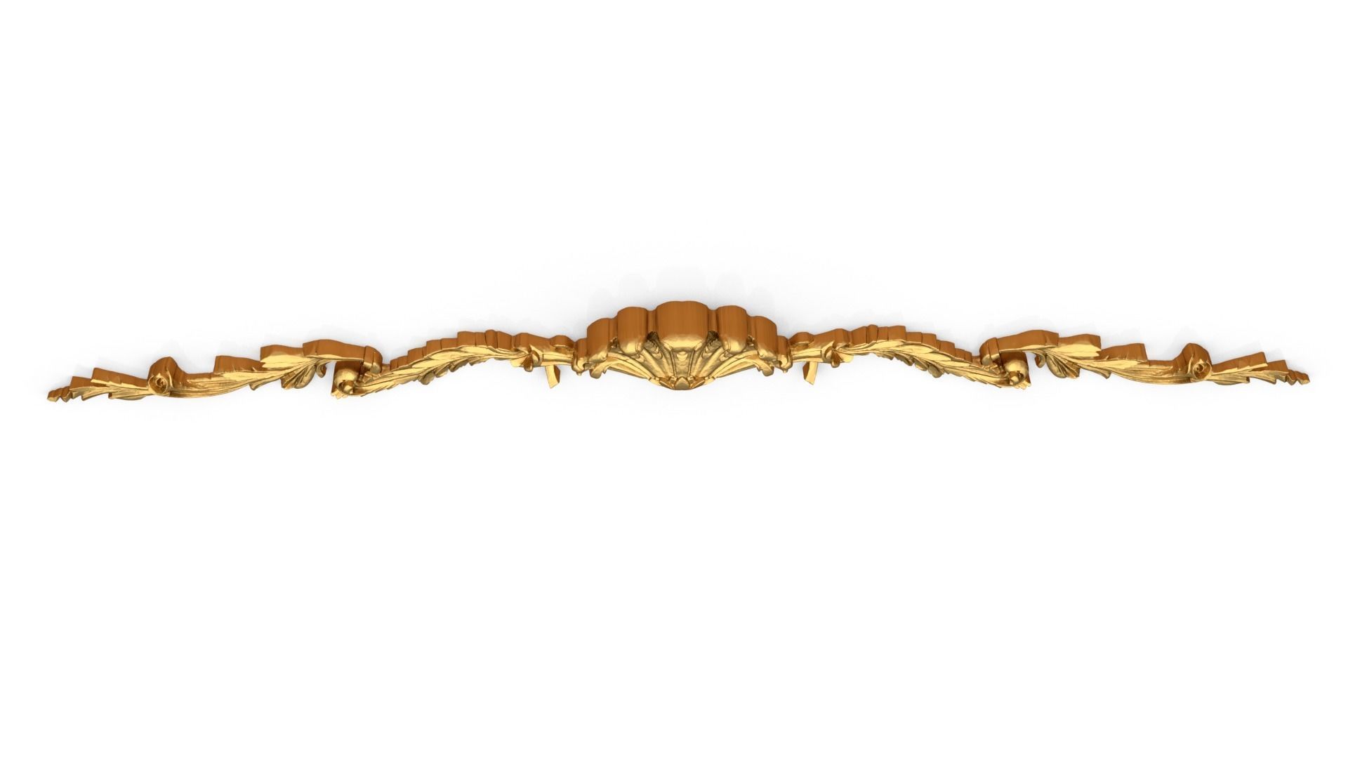 Classic carved decor ornament 388  3D model_4