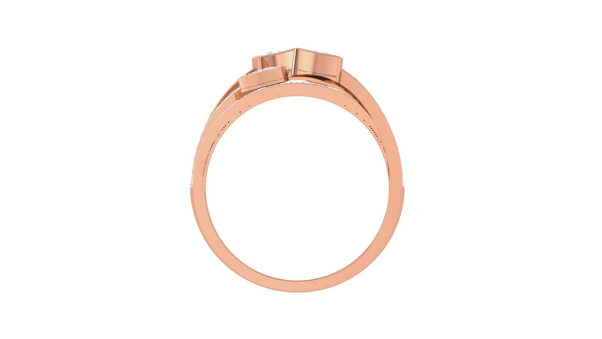 Arrows High Jewelry Diamond Cocktail Ring 3dm stl details 3D print model_10