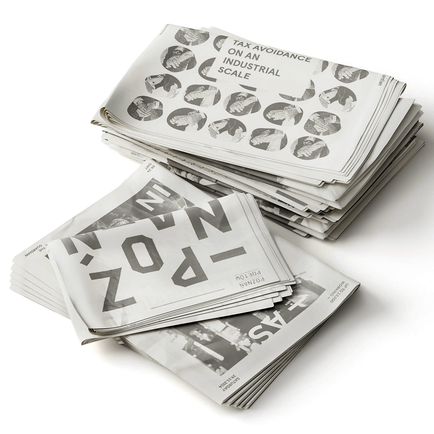 Newspapers 3D model_3