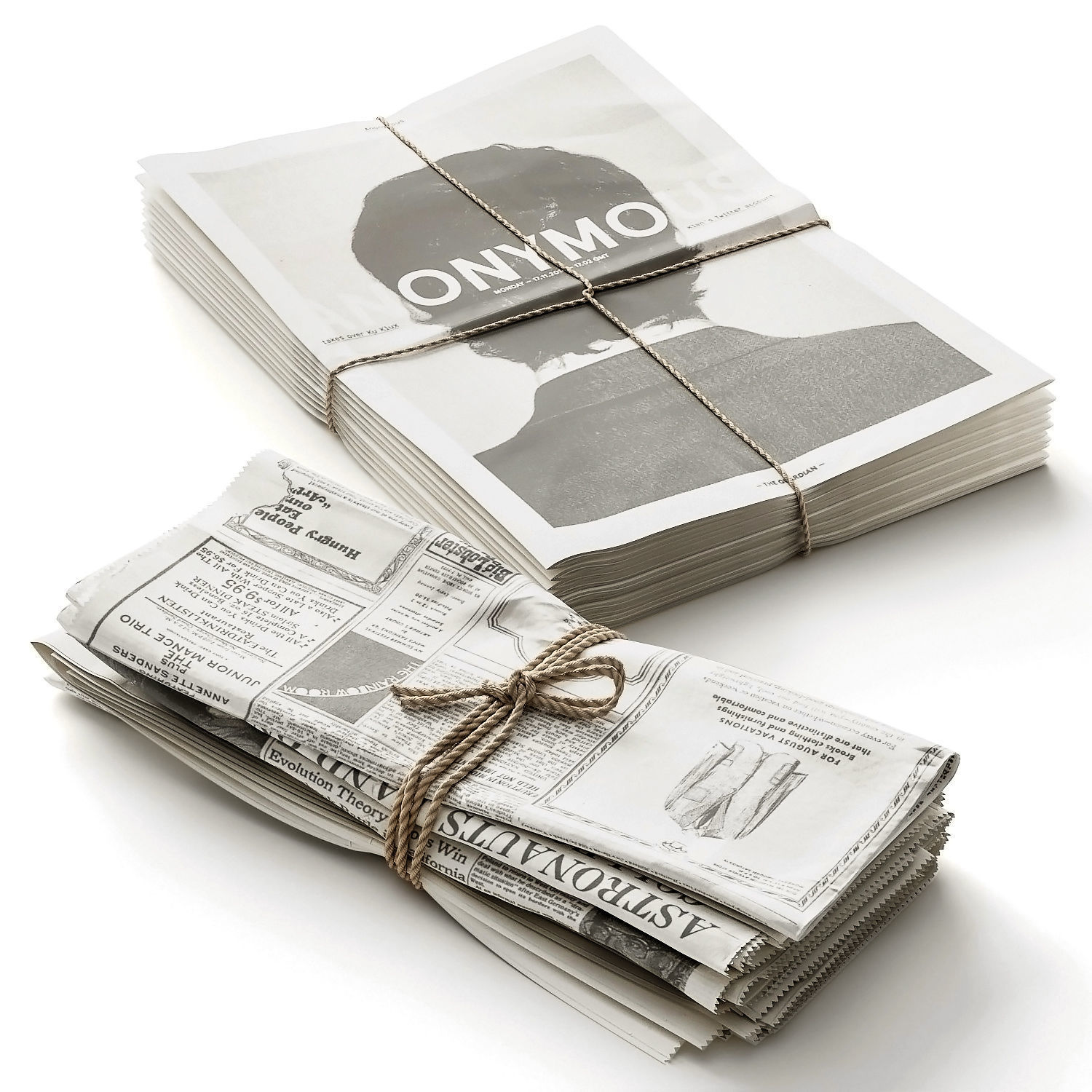 Newspapers 3D model_2