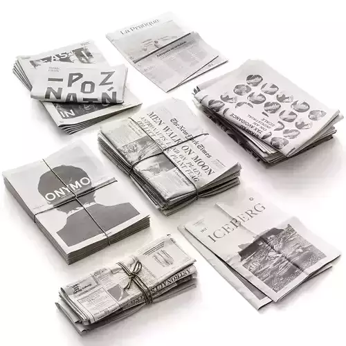 Newspapers 3D model