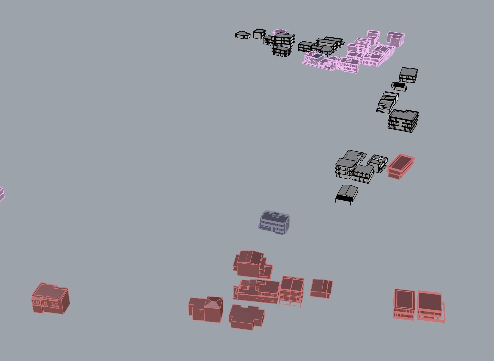 A bunch of houses and neighborhoods 3D model_8