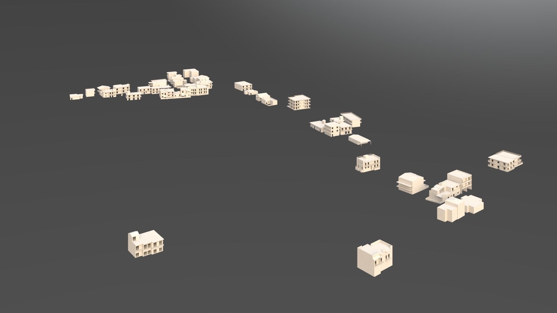 A bunch of houses and neighborhoods 3D model_3