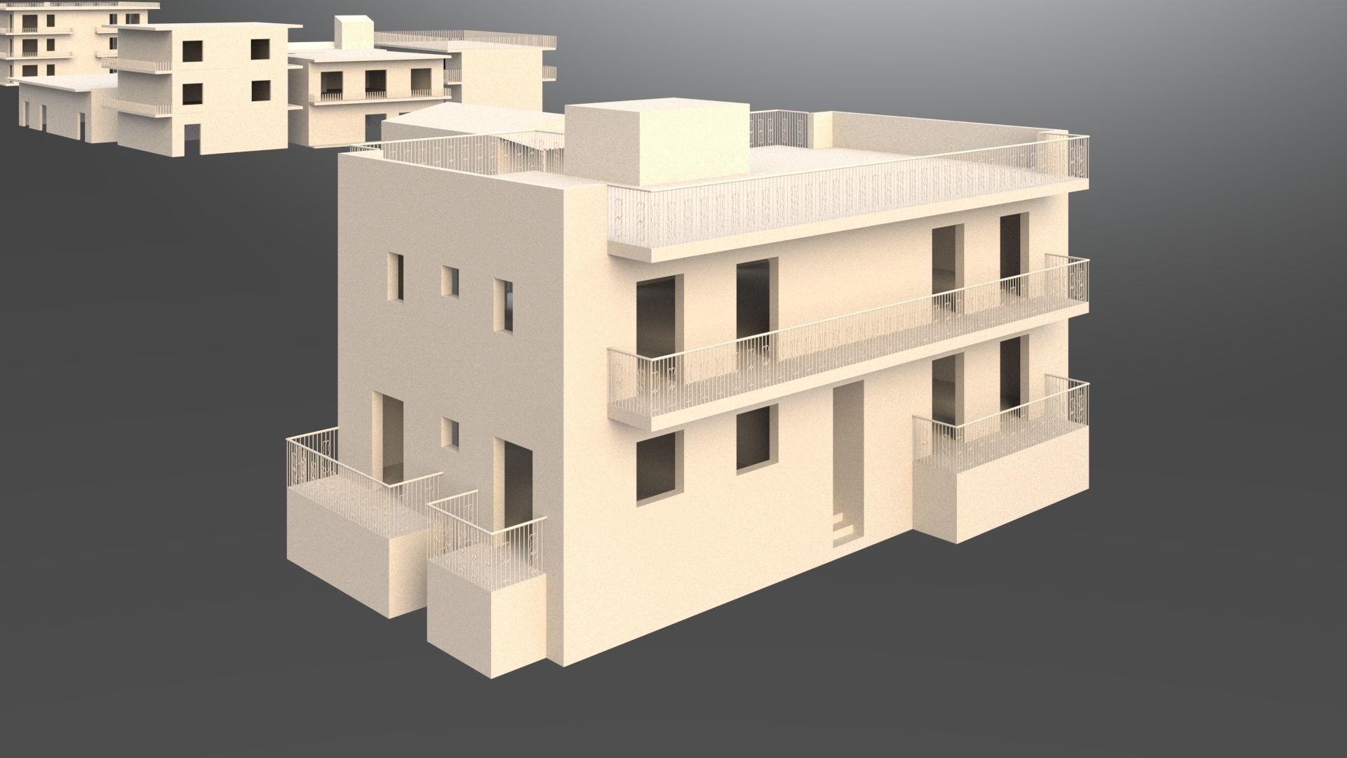 A bunch of houses and neighborhoods 3D model_4