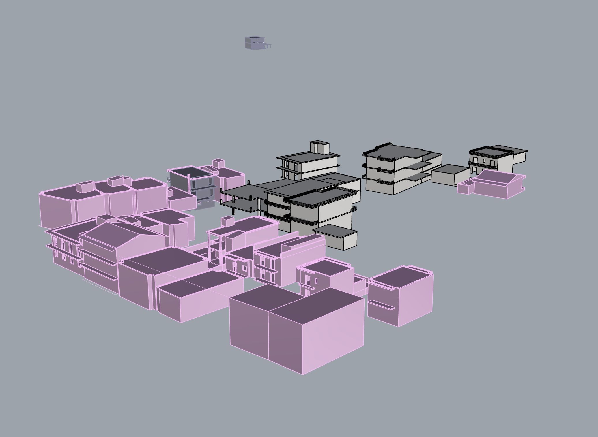 A bunch of houses and neighborhoods 3D model_10