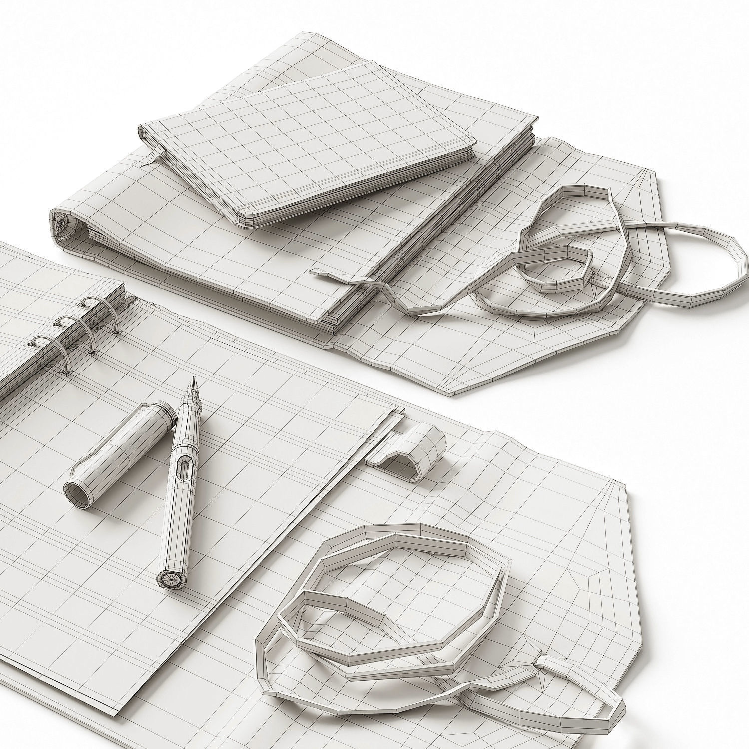 leather planner 3D model_5