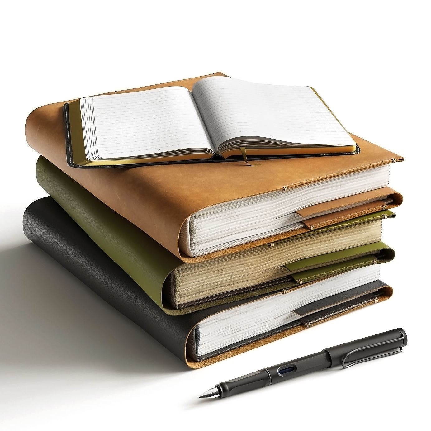 leather planner 3D model_3