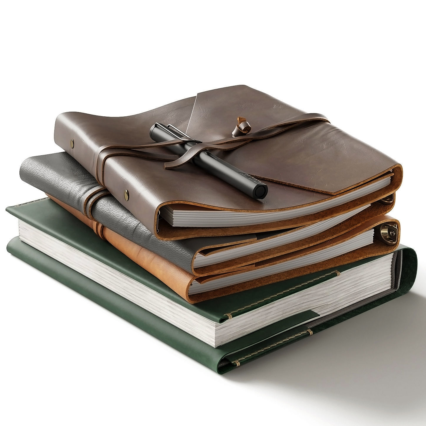 leather planner 3D model_2