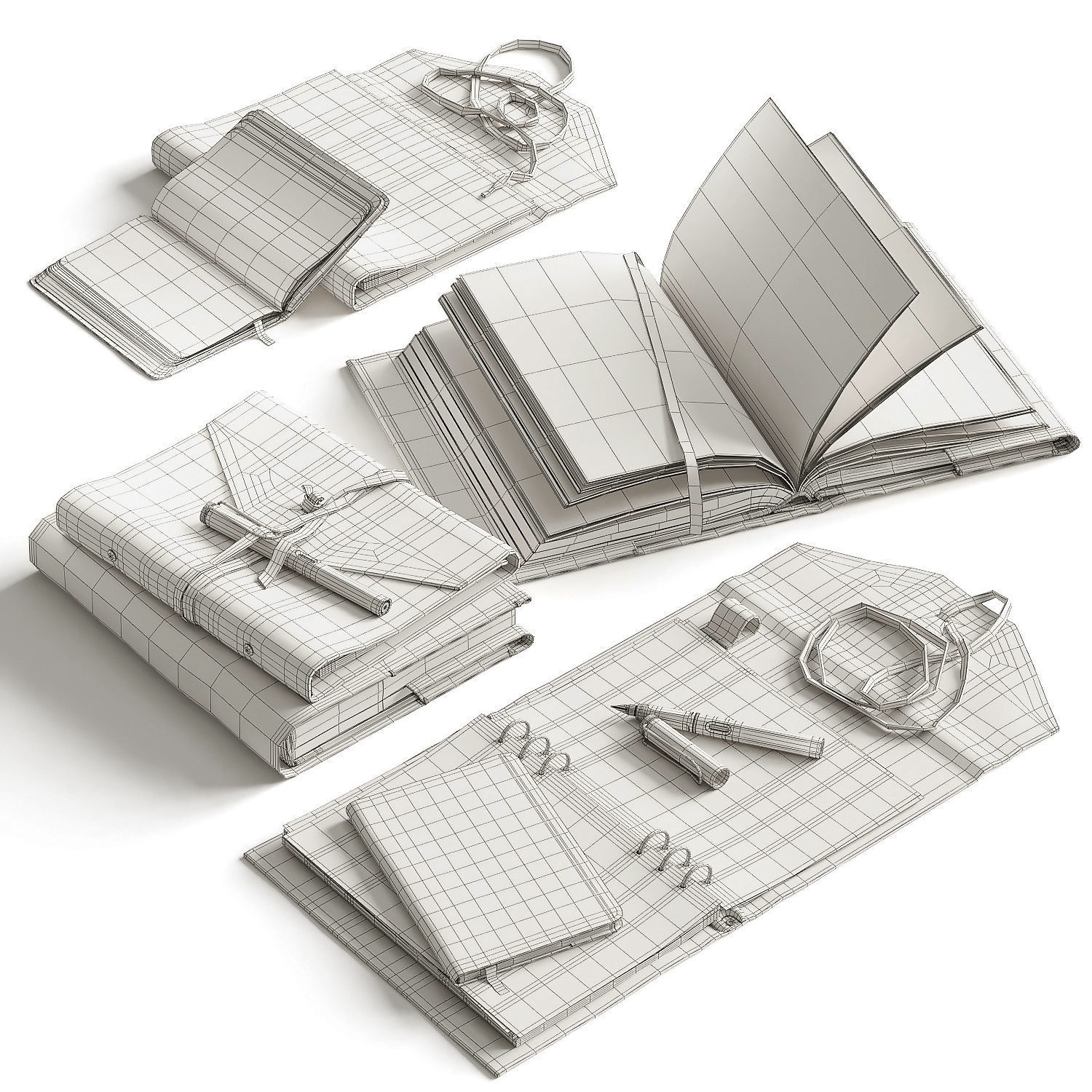 leather planner 3D model_4