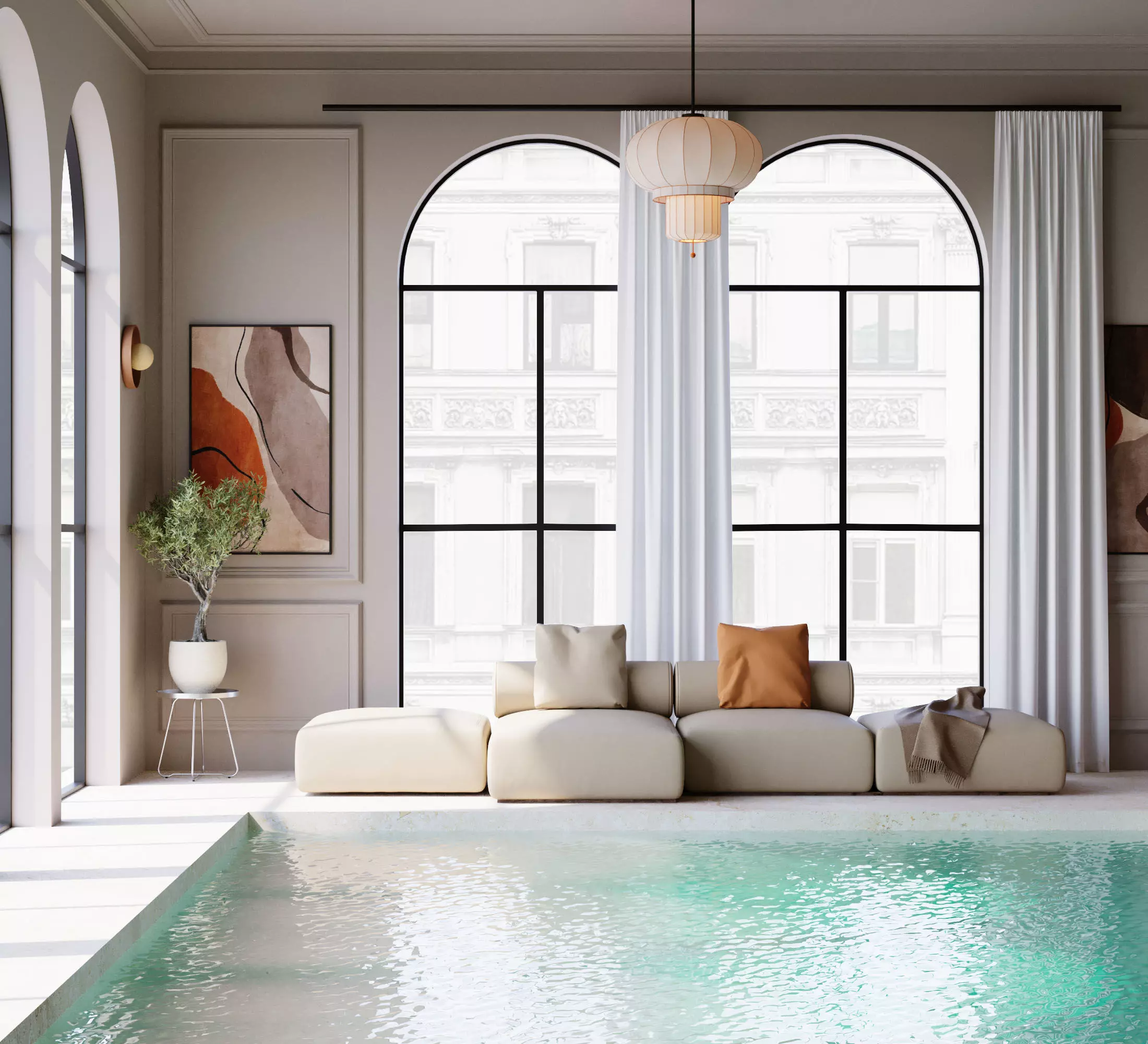 Photorealistic Interior Scene in 3Ds Max and Corona 3D model_0