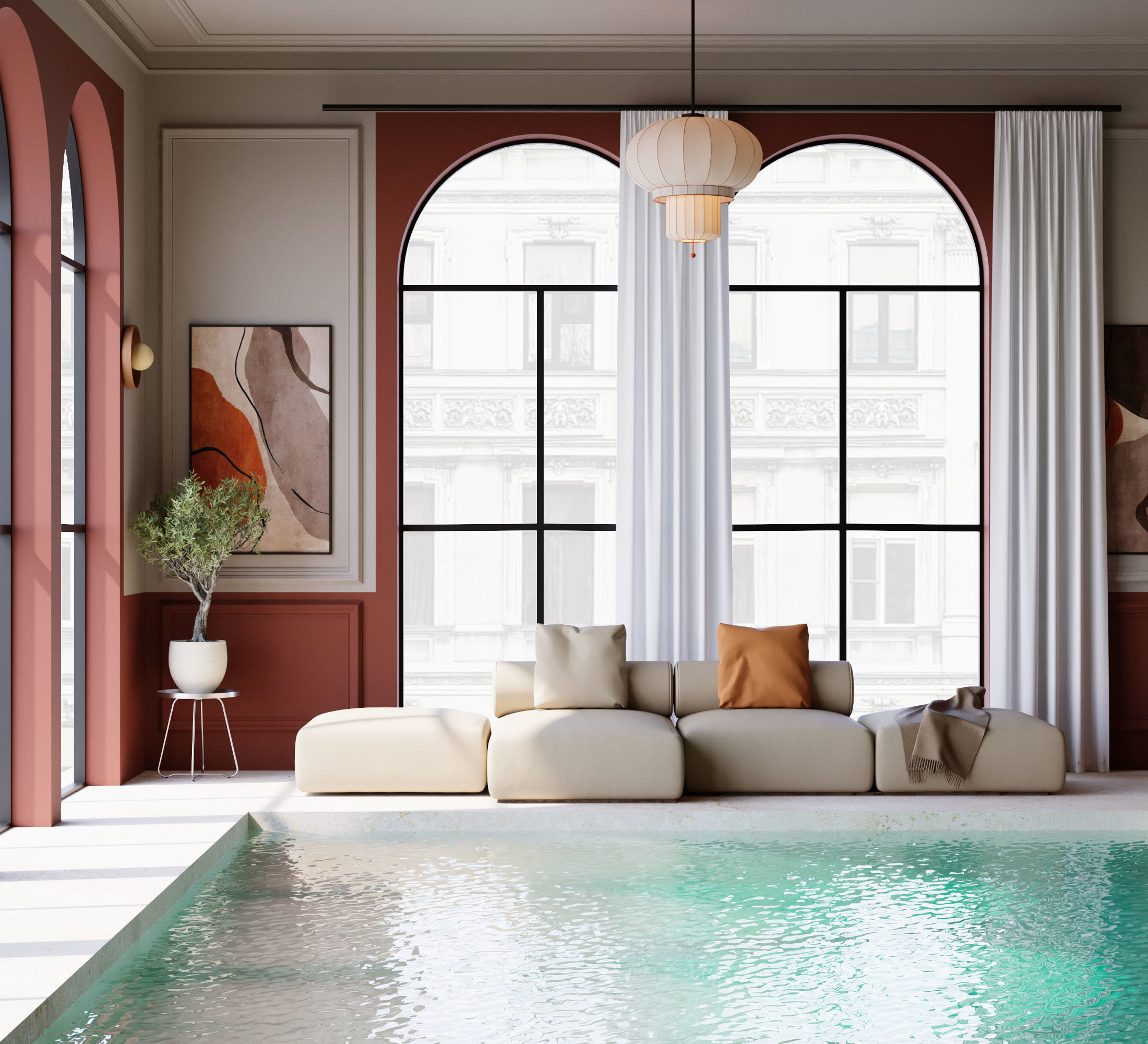 Photorealistic Interior Scene in 3Ds Max and Corona 3D model_1