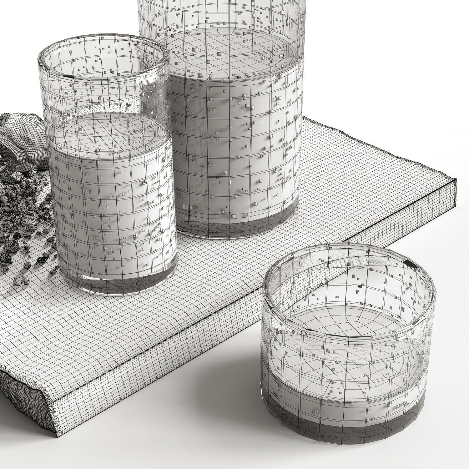 through glass 3D model_5