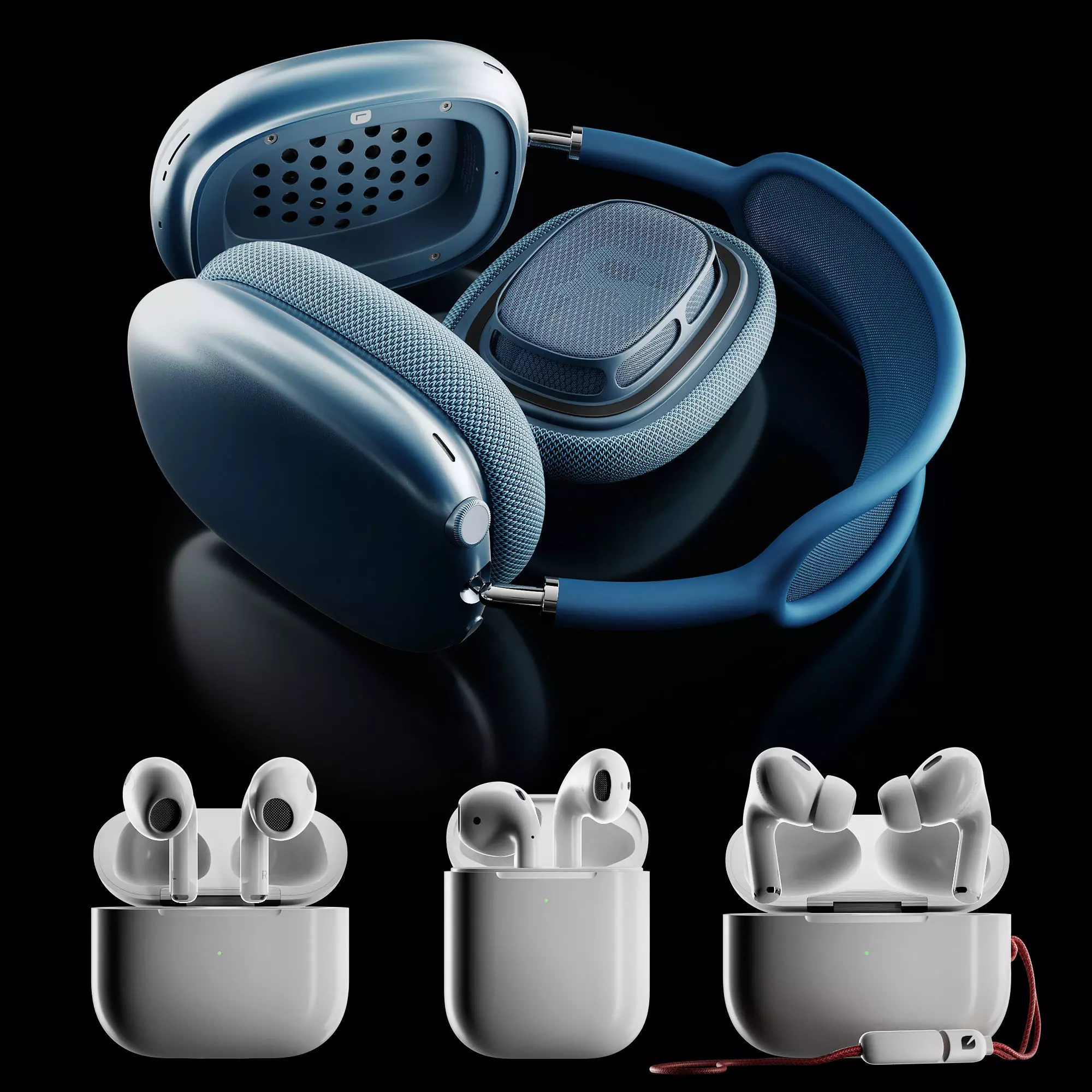 Apple AirPods collection 3D model
