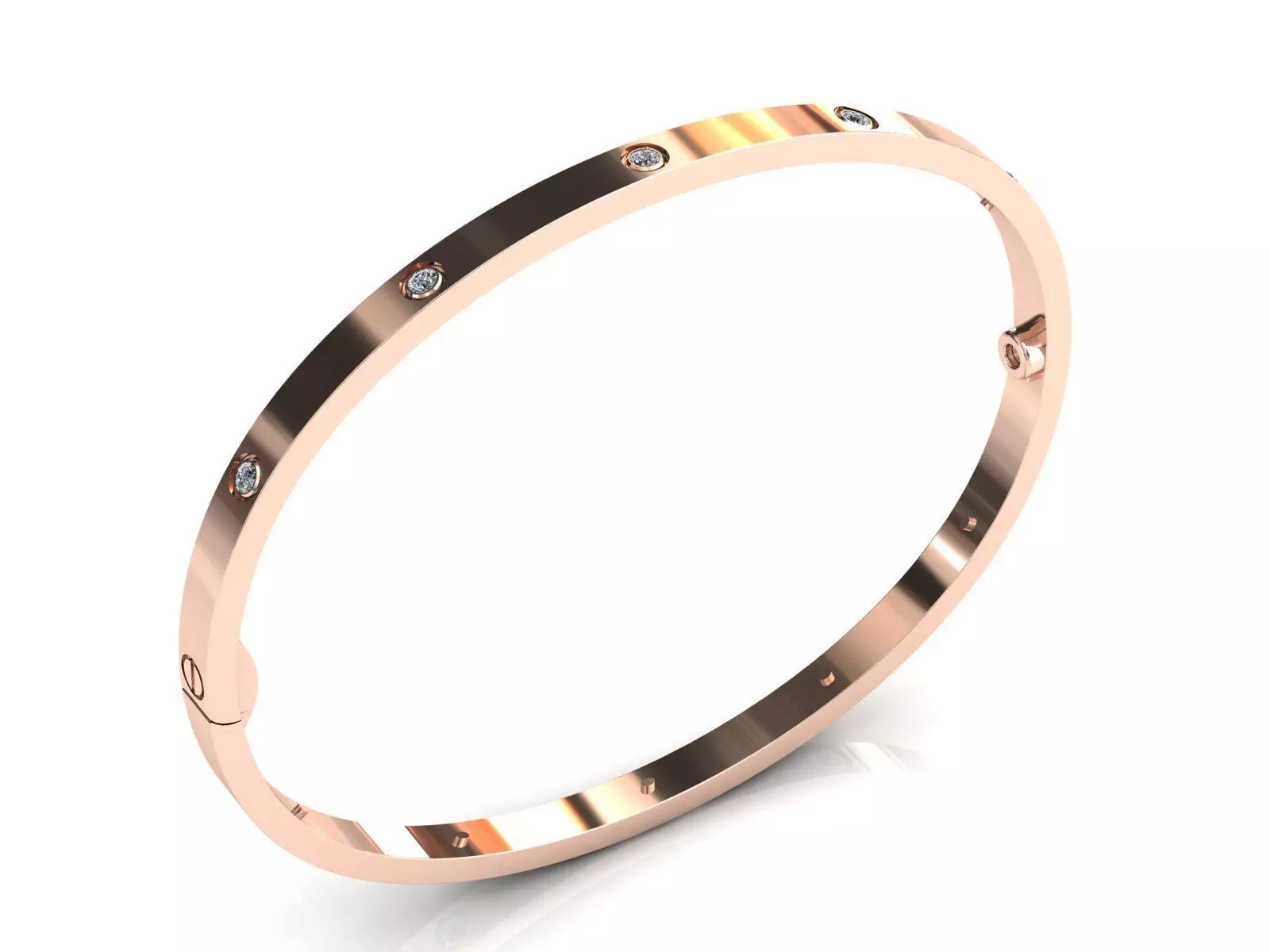 Love Small C Bracelet 14 cm 3D print model_0