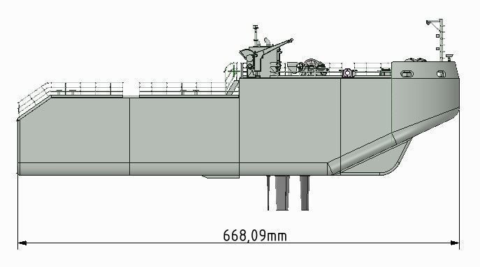 Detachable icebreaking bow Self propelled for Tug Boat 50 3D print model_6