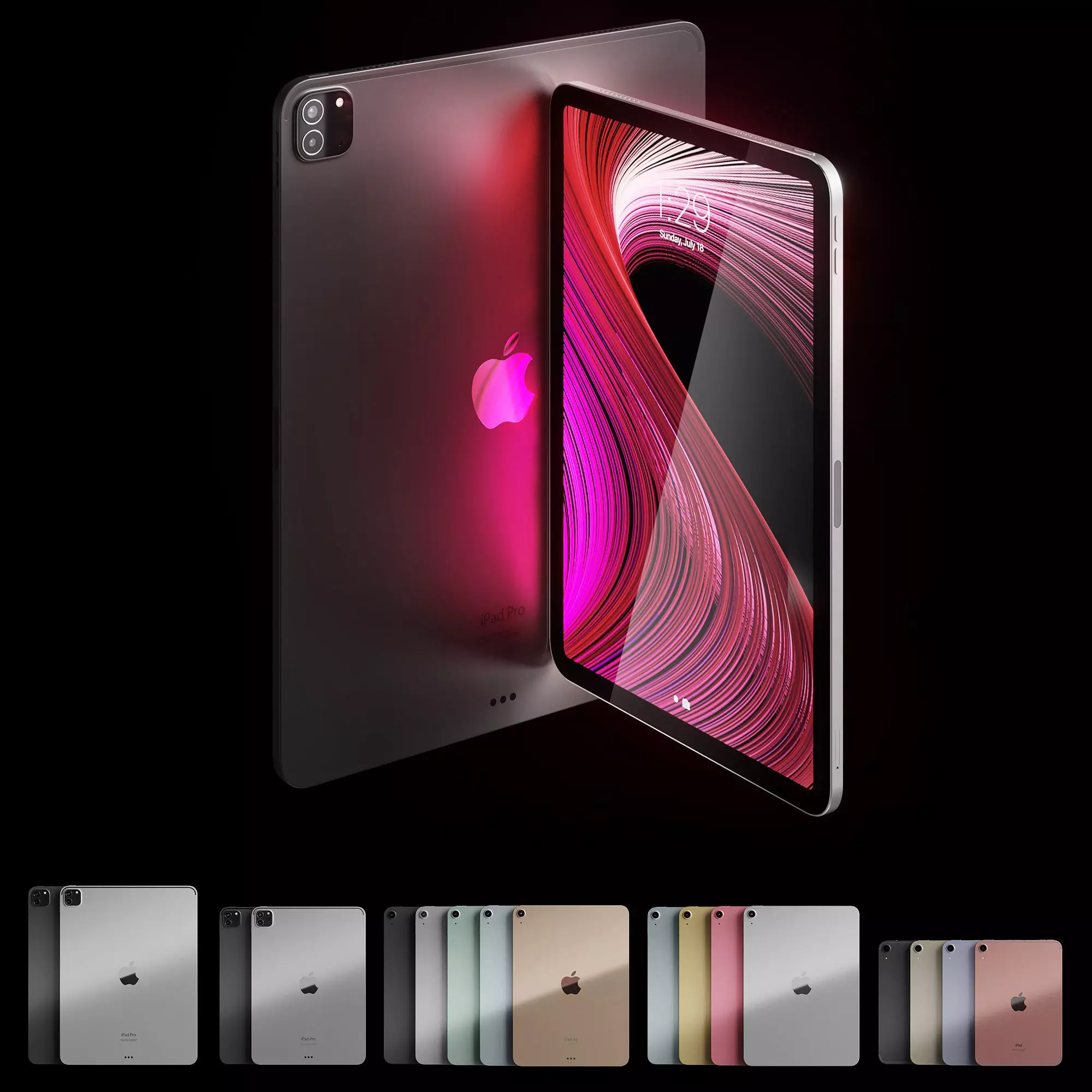 Apple iPad collection 2022 3D model