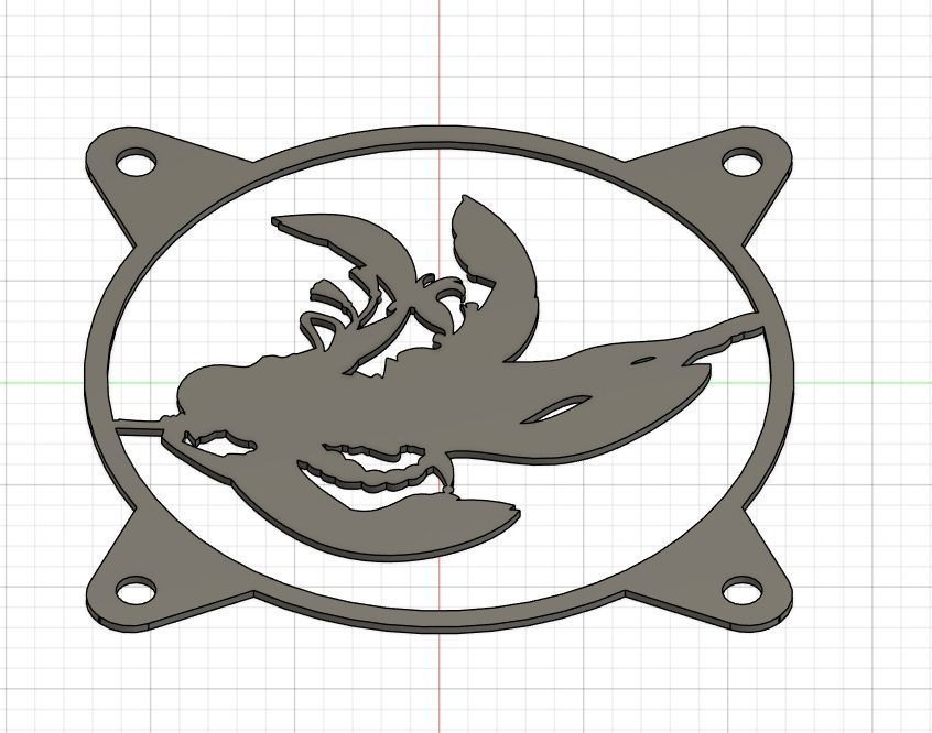 Genshin Impact Raiden Shogun PC fan cover 3D model 3D printable CGTrader