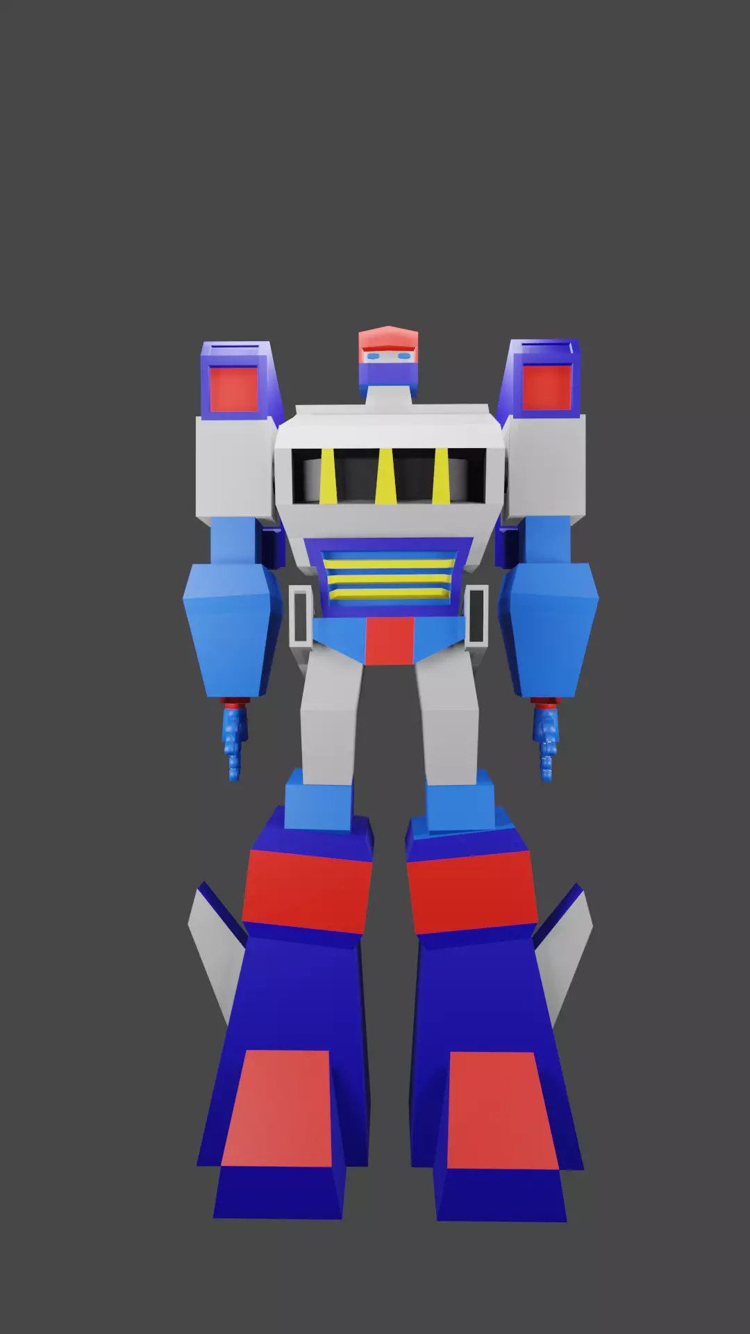 Free transformer painted Free low-poly 3D model_0