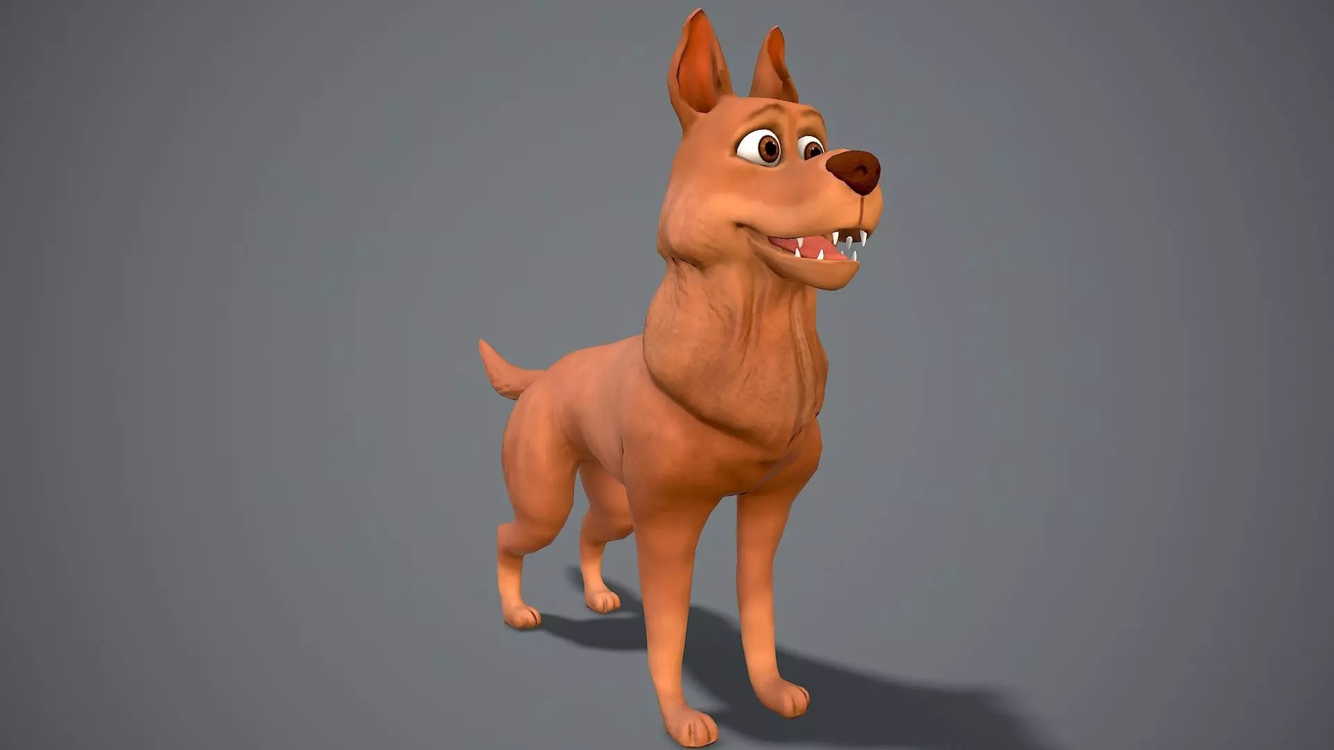 Cartoon Shepard Low-poly 3D model_0