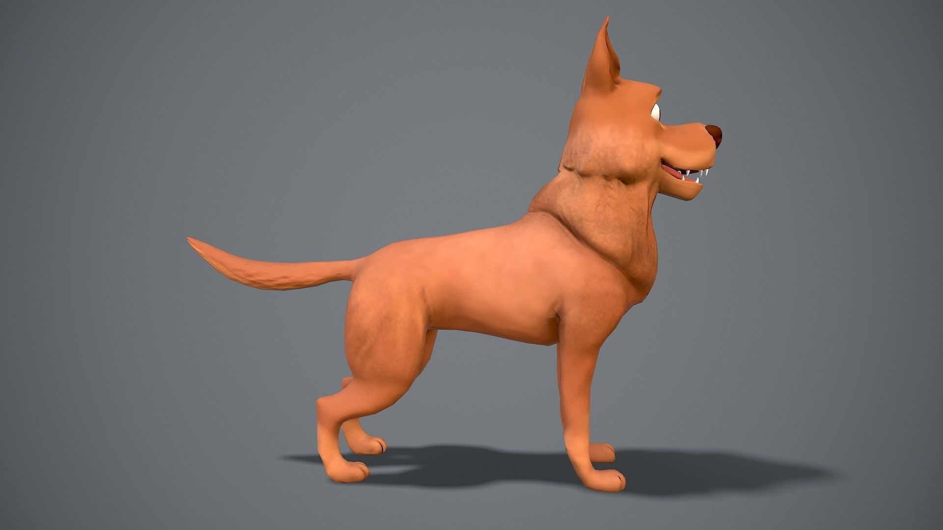 Cartoon Shepard Low-poly 3D model_6