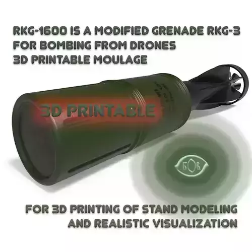 Moulage  Drone Bomb Grenade RKG 1600 for drone  3D model