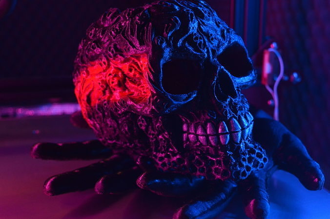 Skull for pen gadget holder 3D printing model 3D print model