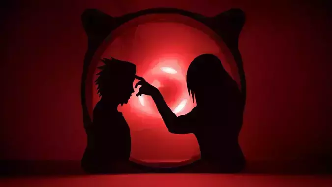 Sasuke and Itachi PC fan cover