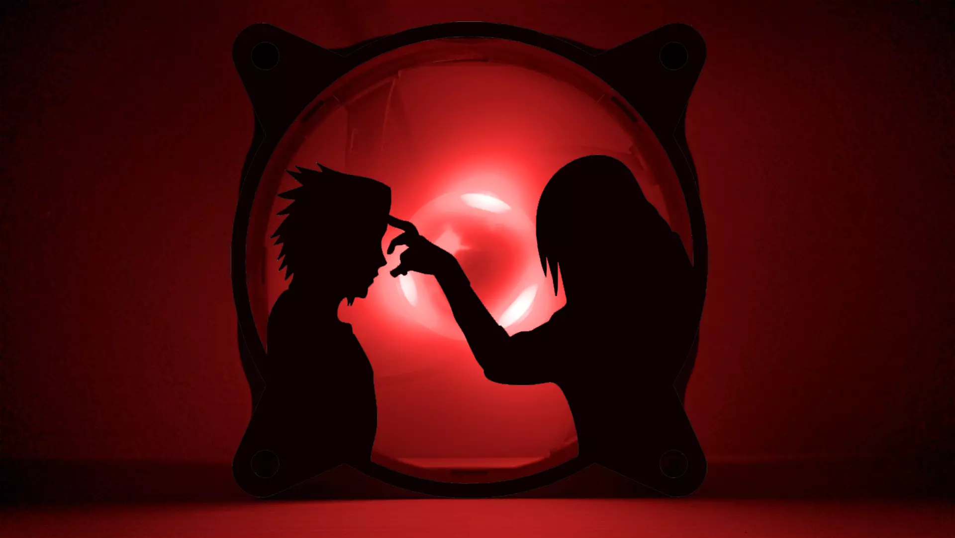 Sasuke and Itachi PC fan cover 3D print model