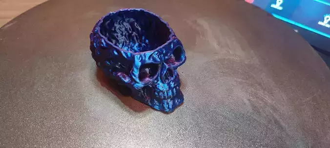Skull for pen gadget holder 3D print model 3D print model