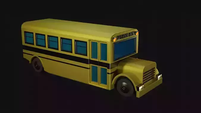 School Bus -  low poly