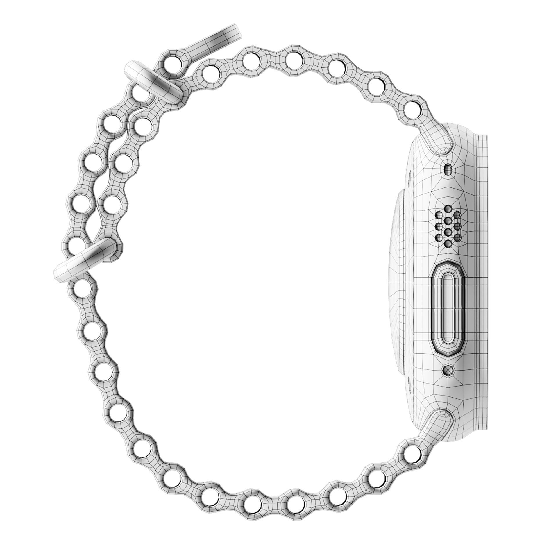 Apple Watch  Ultra White Ocean Band 3D model_15