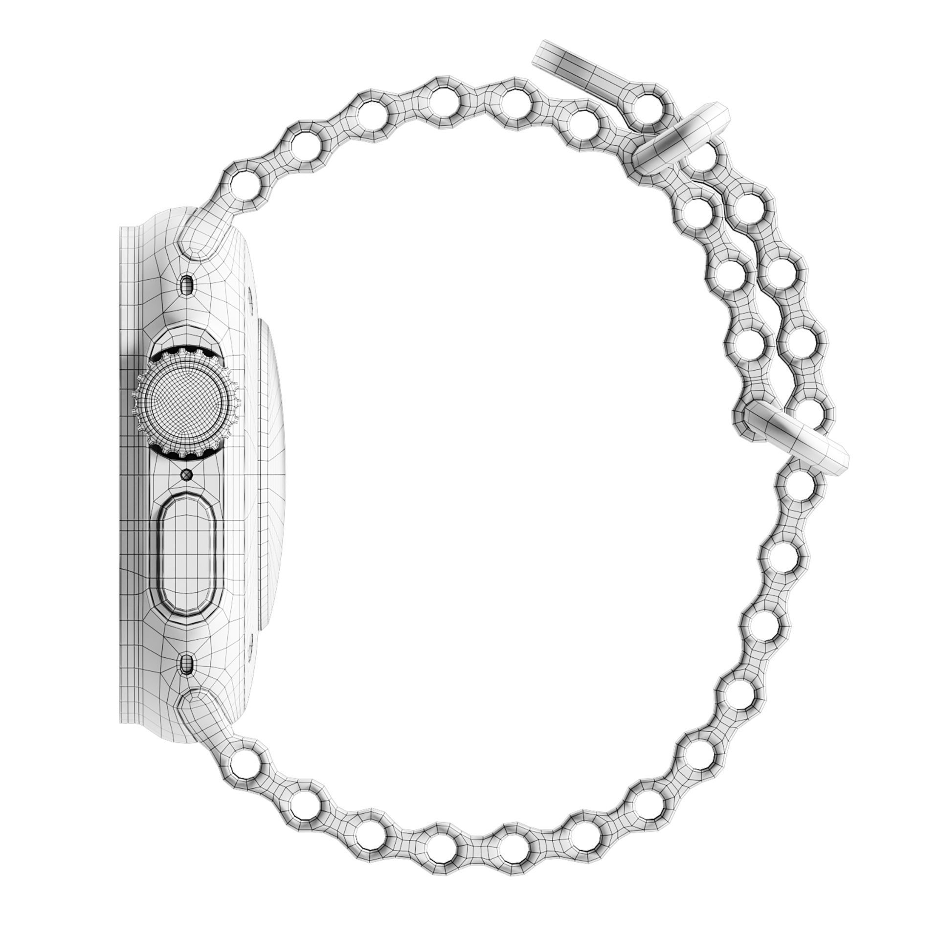 Apple Watch  Ultra White Ocean Band 3D model_14