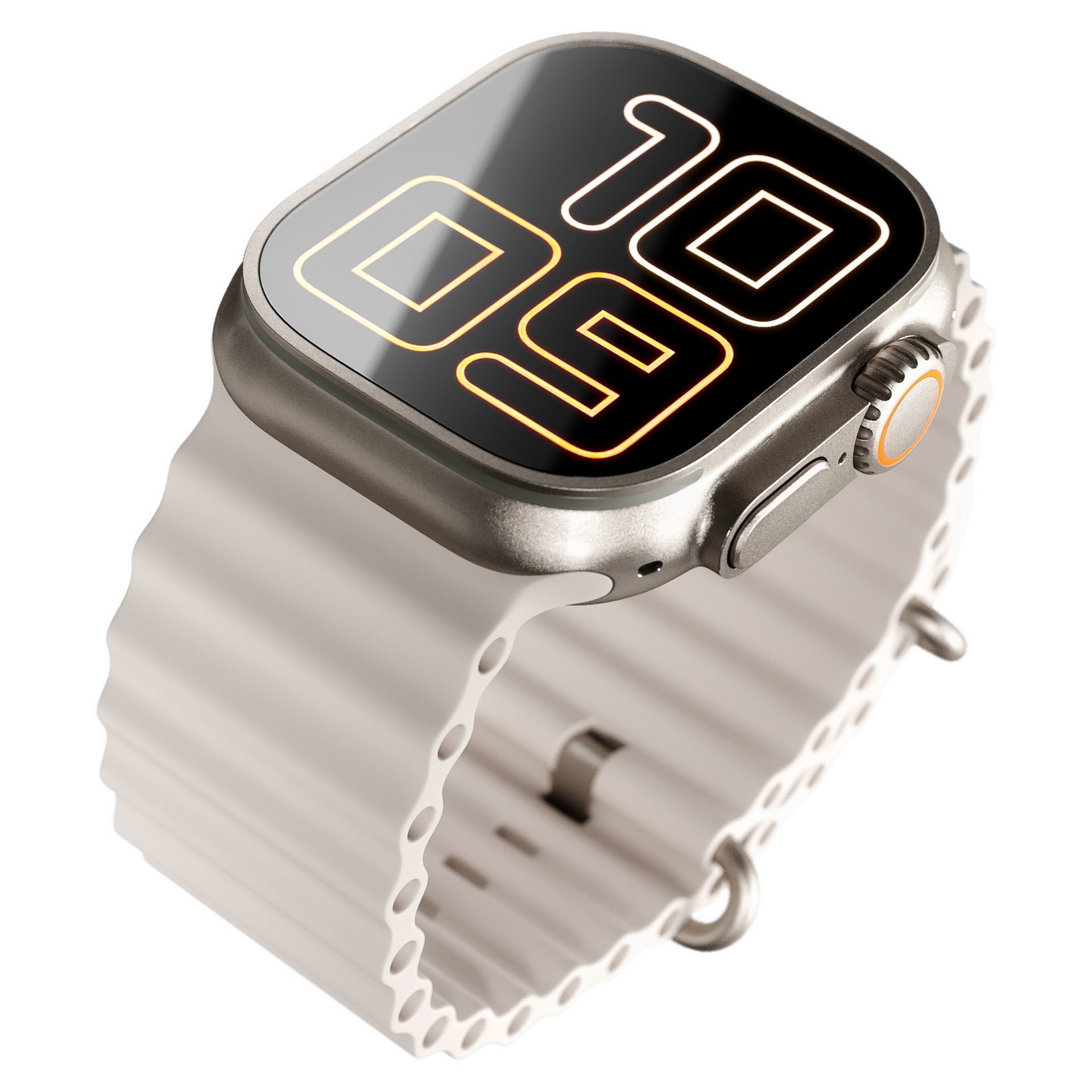 Apple Watch  Ultra White Ocean Band 3D model_3