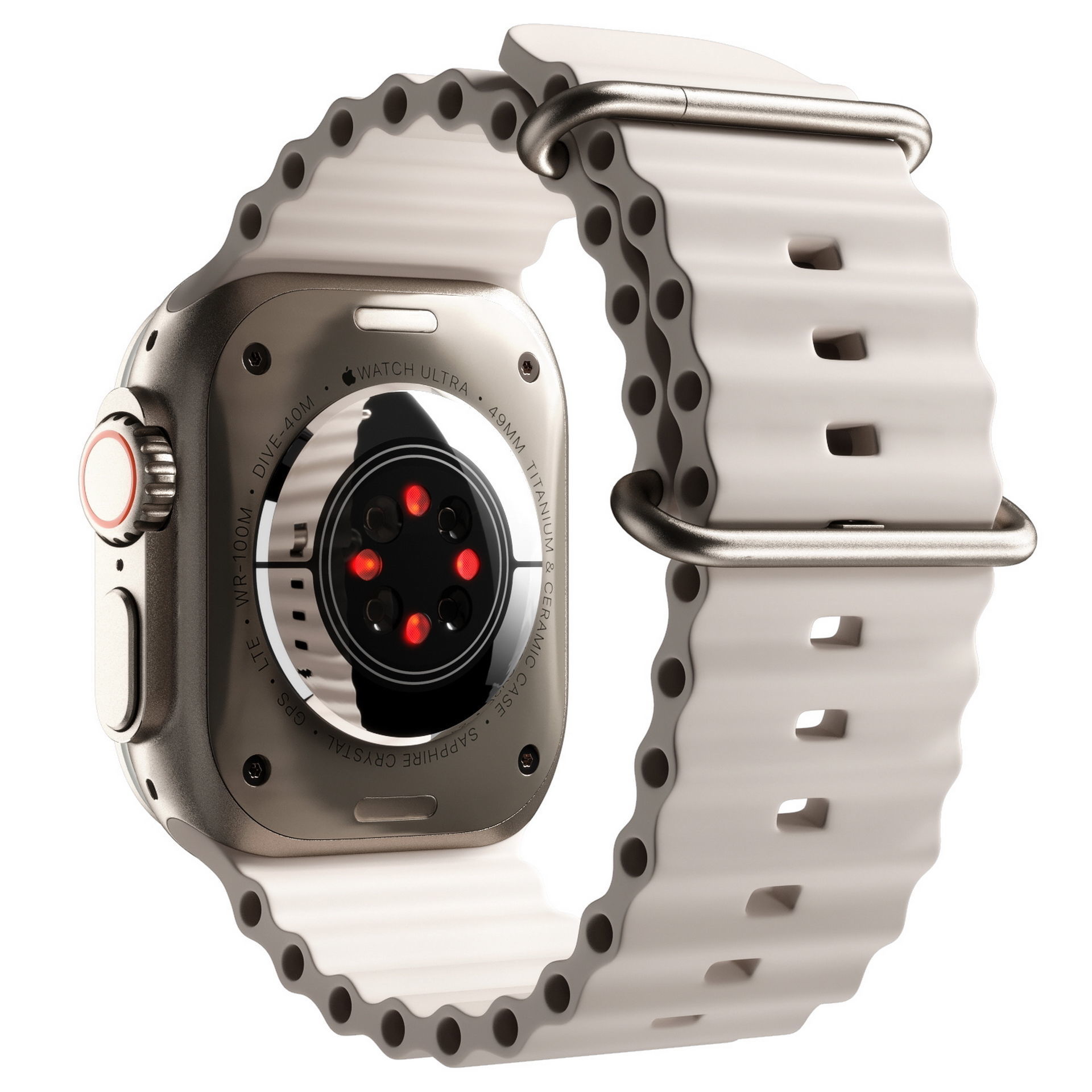 Apple Watch  Ultra White Ocean Band 3D model_1