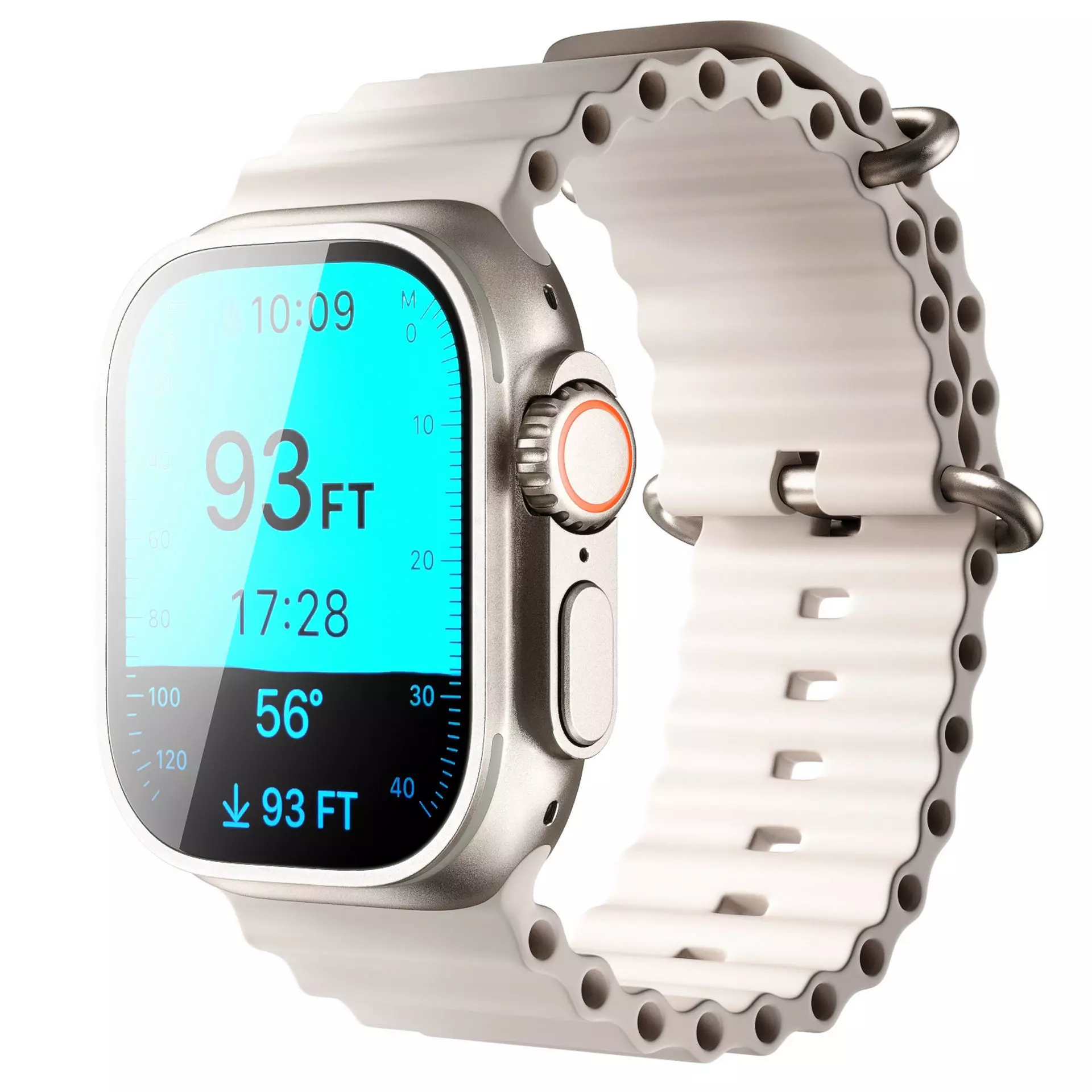 Apple Watch  Ultra White Ocean Band 3D model_0