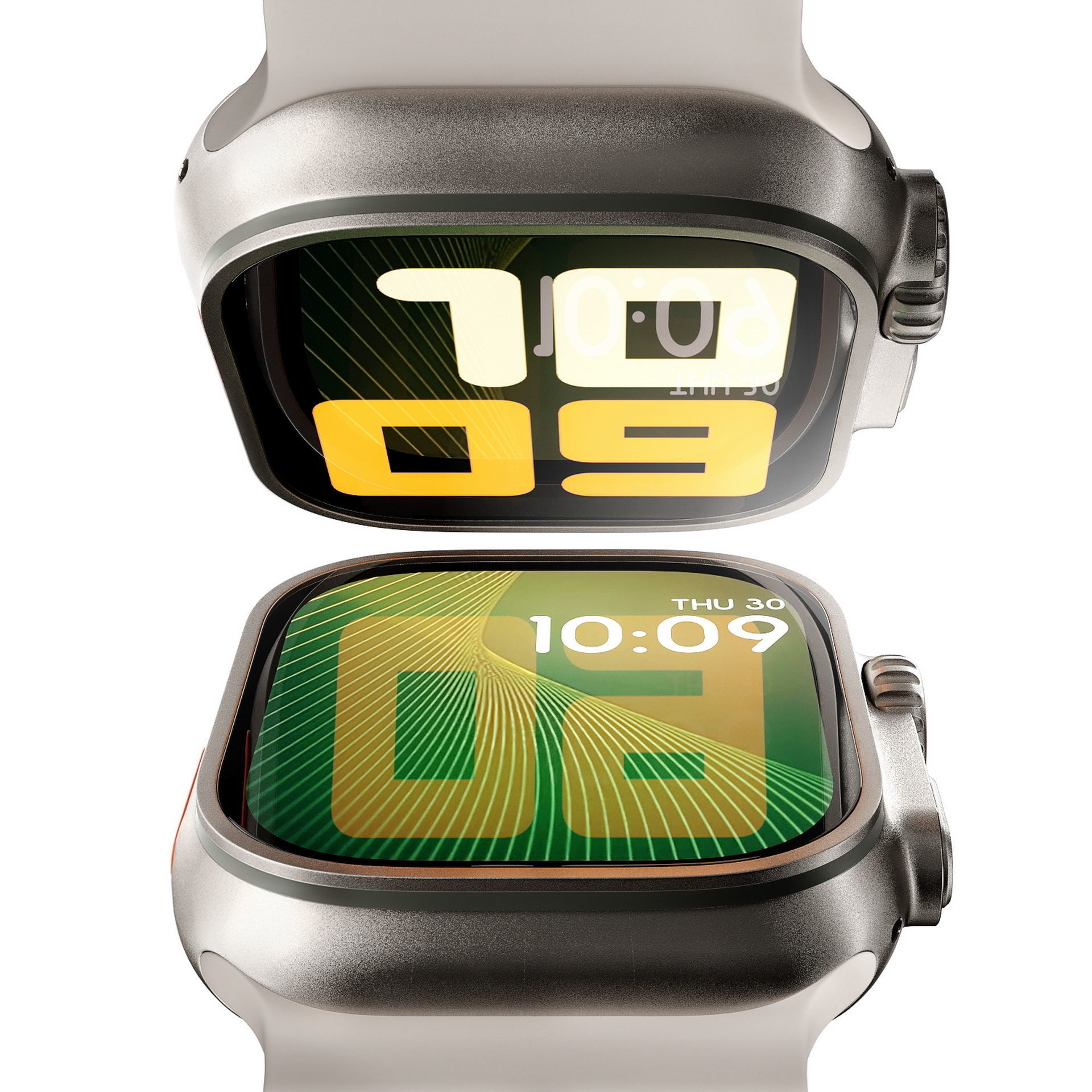 Apple Watch  Ultra White Ocean Band 3D model_4