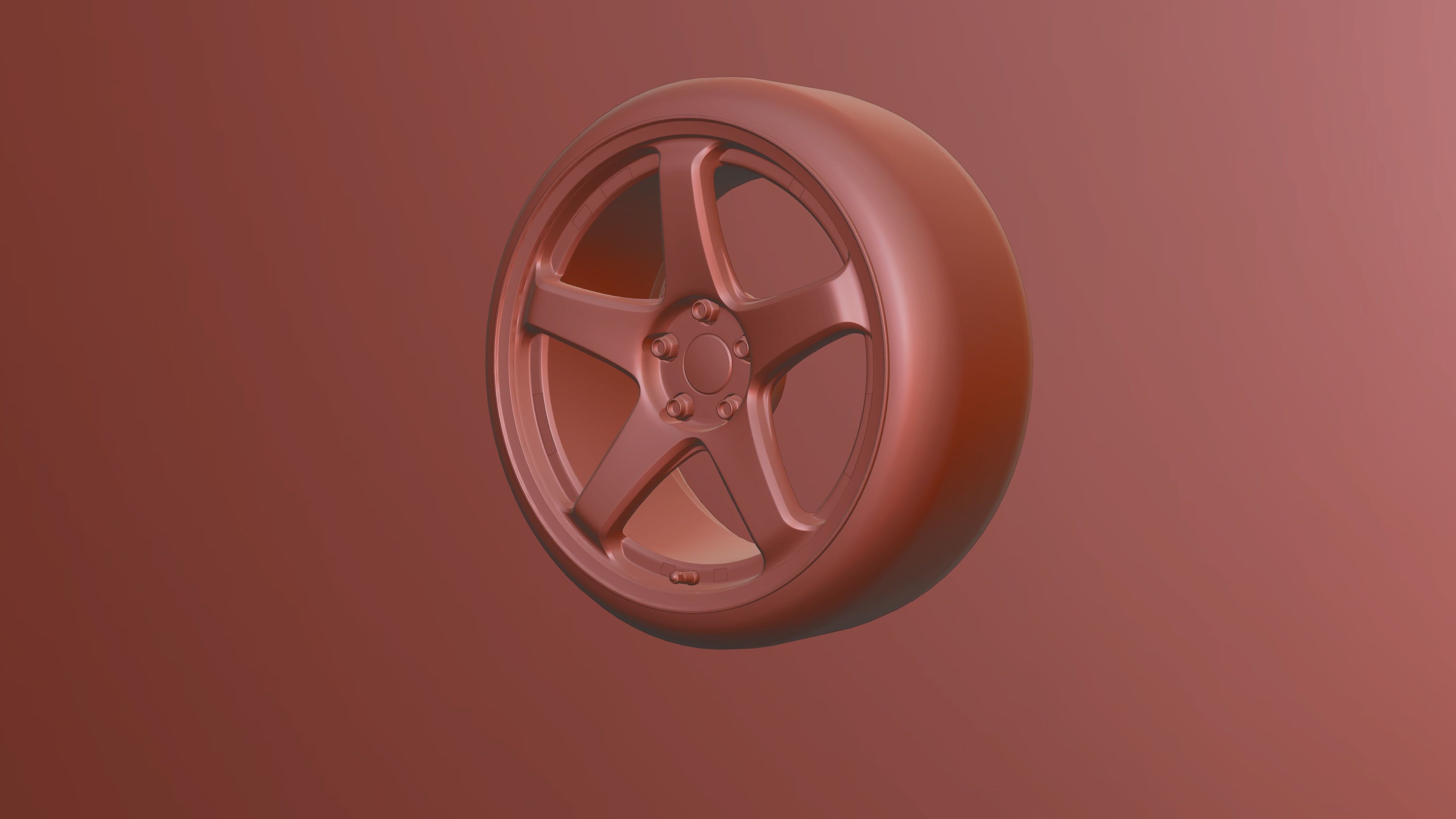 Enkei PF05 Anime Prototype Low-poly 3D model_6